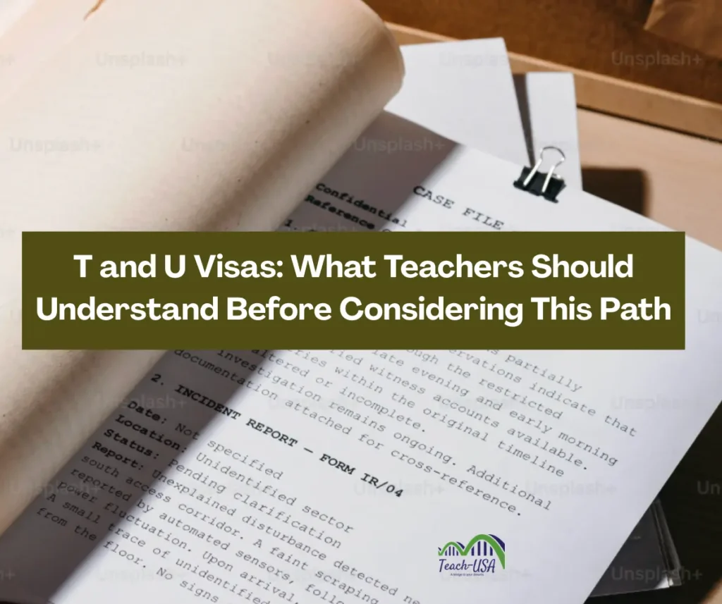 T and U Visas: What Teachers Should Understand Before Considering This Path