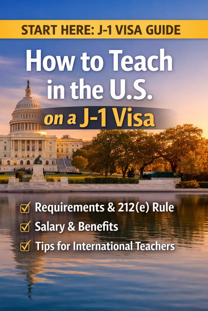 how to teach in the US with j1 visa