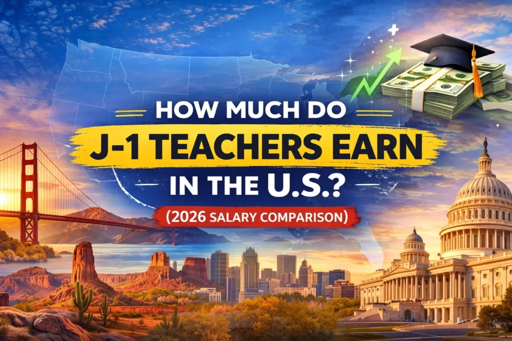How much J1 teacher earn in the US?