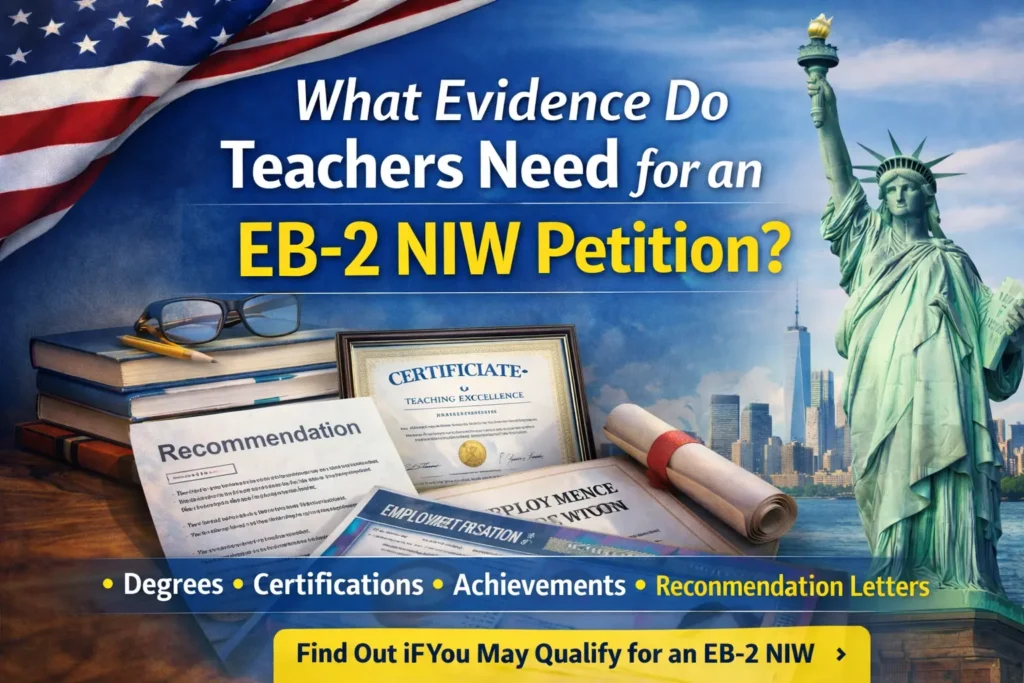 Evidence required for teachers applying for an EB-2 National Interest Waiver petition